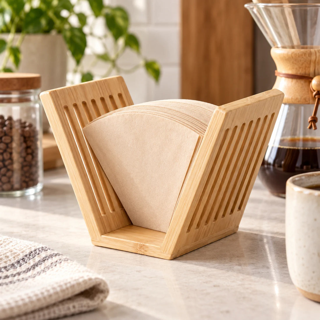 Bamboo Filter Paper Holder — feature view
