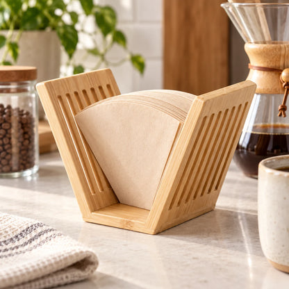 Bamboo Filter Paper Holder — feature view