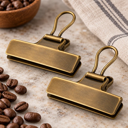 Coffee Bag Clip Pair — detail view