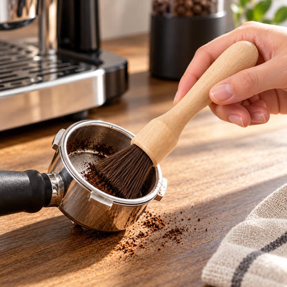 Coffee Equipment Cleaning Brush — lifestyle view