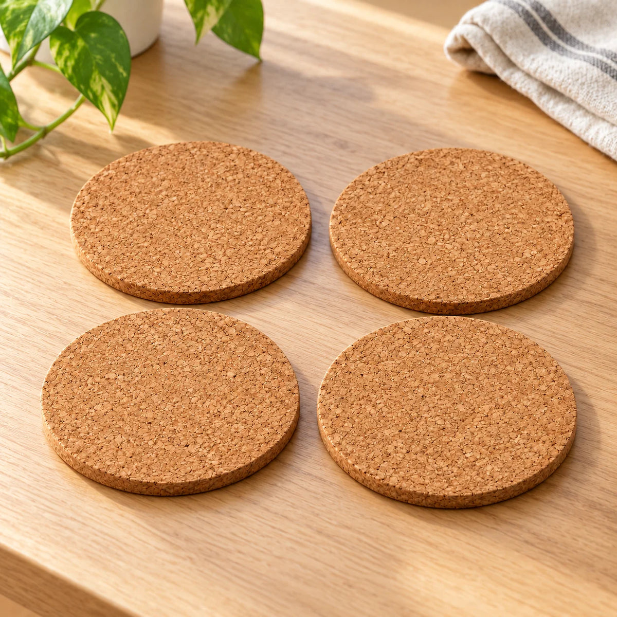 Cork Coaster Quartet — feature view