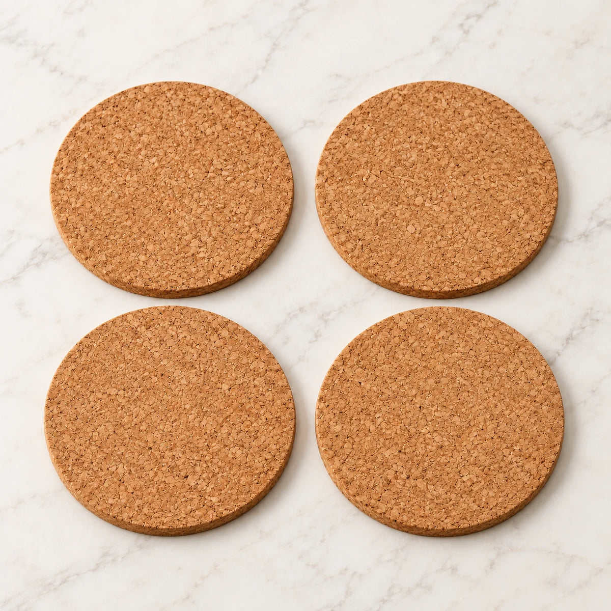Cork Coaster Quartet — overview view
