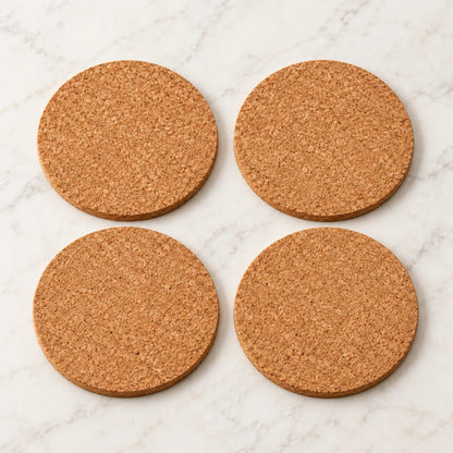Cork Coaster Quartet — overview view