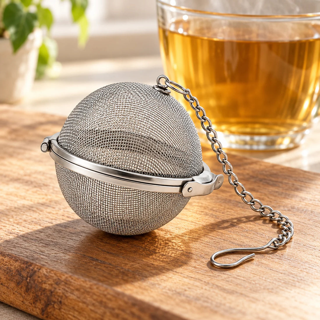 Mesh Tea Infuser Ball — lifestyle view